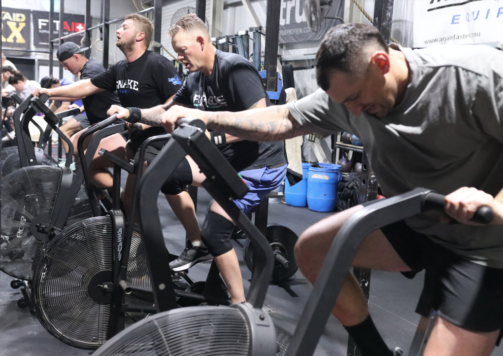Members completing a Hybrid conditioning workout